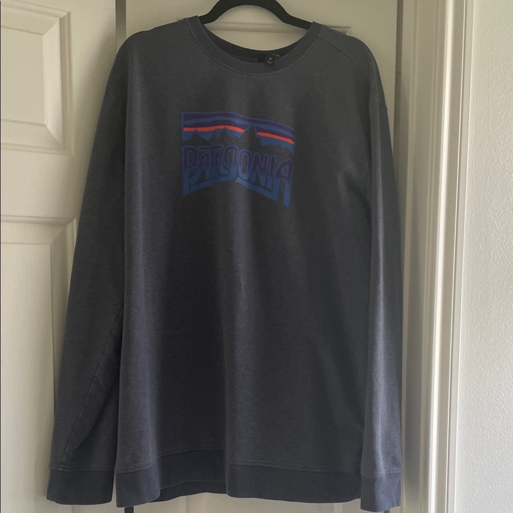 Patagonia Charcoal Sweatshirt with Vibrant Logo